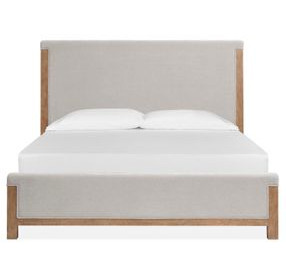 Plum Creek Sierra Brown and Elite Dove Upholstered Panel Bedroom Set