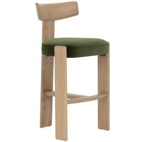 Horton Forest Green Upholstered Bar Stool