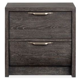 Kinsley Black Heron 2 Drawer Nightstand with USB Charging