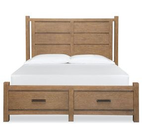 Plum Creek Sierra Brown King Storage Panel Bed