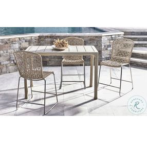Carmel Brown Outdoor Counter Height Stool