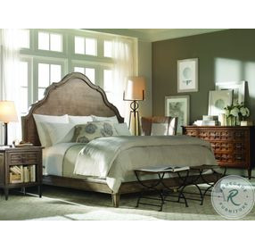 Casa Bella Timber Grey Carved King Platform Bed