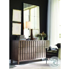 Casa Bella Timber Grey 6 Drawer Louvered Dresser