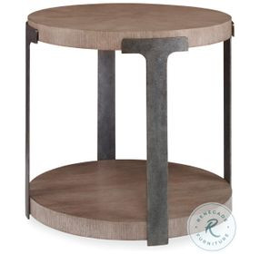 Casa Bella Timber Grey Sunburst Chairside Table