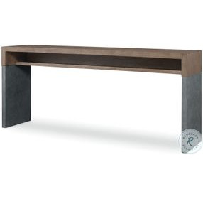 Casa Bella Timber Grey Curved Front Console Table