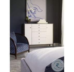 Aria Brownstone And Oxford White 5 Drawer Gentleman's Chest