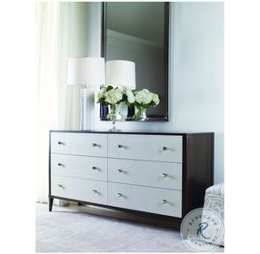 Aria Brownstone And Oxford White 6 Drawer Dresser