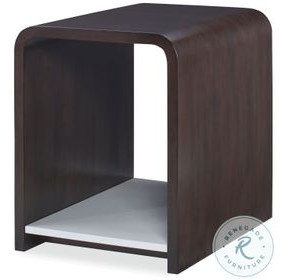 Aria Brownstone And Oxford White Chairside Table