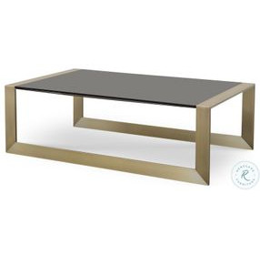 Compositions Black And Satin Brass Occasional Table Set