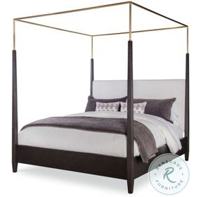 Cadence Mocha Upholstered Canopy Bedroom Set