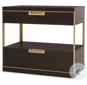 Cadence Mocha 2 Drawer Nightstand