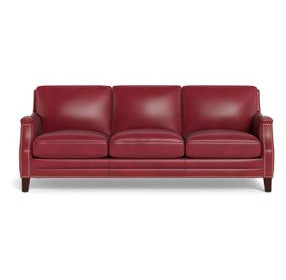 Camden Cranberry Leather Living Room Set
