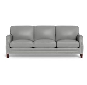 Camden Silver Leather Living Room Set
