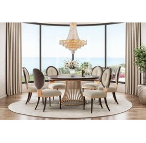 Camellia Field Pecan Dining Room Set