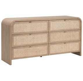 Cannes Brown 6 Drawers Double Dresser