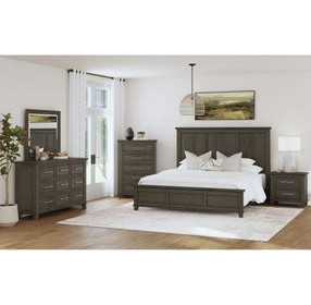 Henrik Gray Full Panel Bed