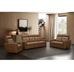 Cara Florida Saddle 59" Power Reclining Loveseat with Power Headrests and Power Lumbar