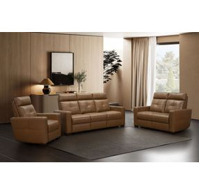 Cara Florida Saddle 83" Power Reclining Living Room Set with Power Headrests and Power Lumbar
