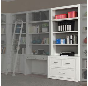 Catalina Cottage White 2 Piece 40" Lateral File with Hutch