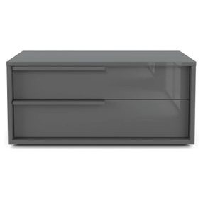Alessio Dark Gray 2 Drawer Nightstand Set of 2