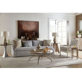 Echoes Light Echo Oak and Gray Round Side Table
