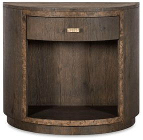 Monterey Hawthorne Dark 1 Drawer Demilune Nightstand