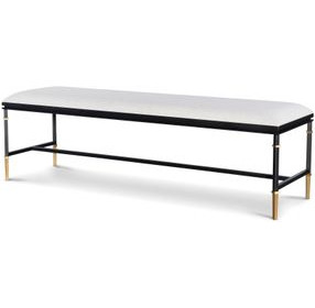 Monterey Cream Upholstered Accent Bench
