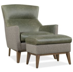 Camille Green Upholstered Rectangular Ottoman