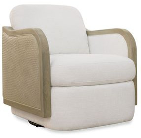Wilma White Performance Fabric Swivel Chair