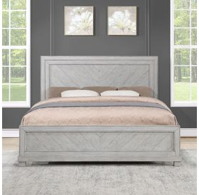 Montana Gray King Low Profile Panel Bed
