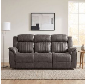 Centeroak Gray 84" Double Reclining Sofa