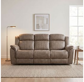 Centeroak Sandy Brown Double 84" Reclining Sofa