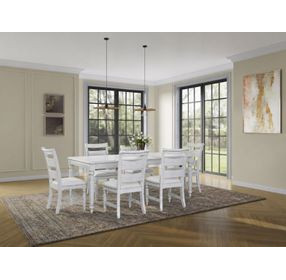 Clover Ridge Whitewash Extendable Dining Table