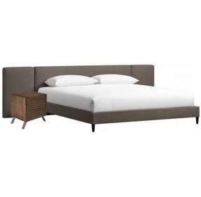 Zest Espresso Upholstered Wall Panel Bedroom Set