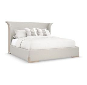 Beauty Sleep Woodland Gray King Upholstered Panel Bed