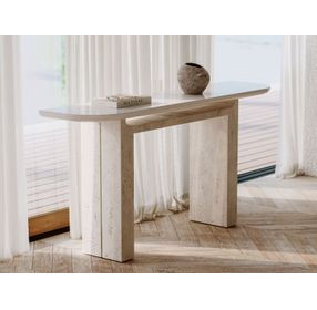Overlap Latte and Travertine 67" Console Table