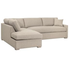 Clara Gray 112" Slim Arm Sleeper Queen LAF Sectional