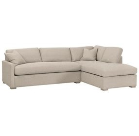 Clara Gray 112" Slim Arm Sleeper Queen RAF Sectional