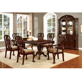 Elana Brown Cherry 89" Extendable Rectangular Dining Table