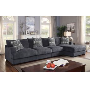 Kaylee Black 148" Large RAF Modular Sectional