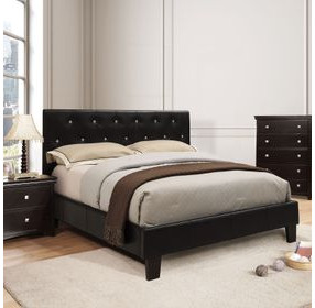 Velen Black Full Upholstered Platform Bed