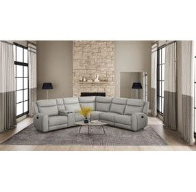 Jacobus Light Gray 130" Motion Sectional