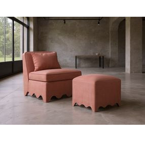 Lowry Dusty Rose Square Ottoman