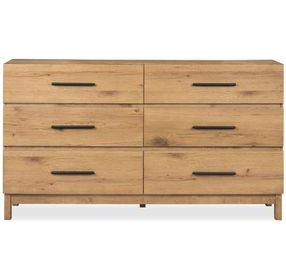 Davenport Rustic Caramel 6 Drawer Dresser
