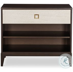 Details Case Charbrown And Coconut 1 Drawer Large Nightstand
