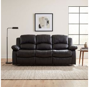 Cranley Black 83" Double Reclining Sofa