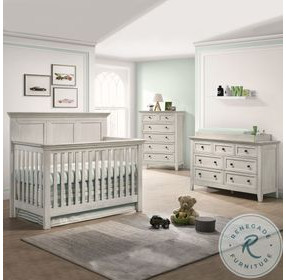 San Mateo Rustic White Convertible Standard Crib