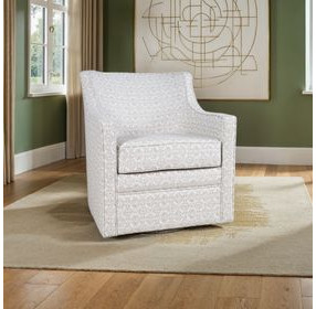 Barrett Beige Upholstered Swivel Accent Armchair