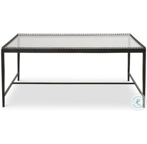 Logan Glass And Oil Rubbed Bronze Square Cocktail Table