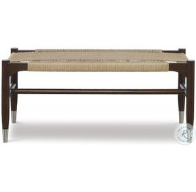 Tristan Sand And Mahogany Woven Bench